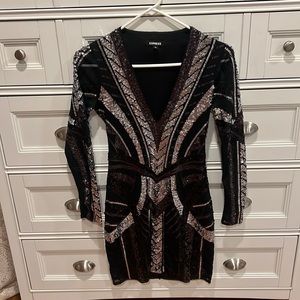 Multicolor sequin dress